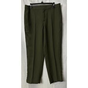 NWT Banana Republic Avery Womens Mid Rise Green Ankle Pants Slacks Size 8